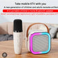 K12 Wireless Audio Microphone Bluetooth Speaker Portable Stereo Speaker Bluetooth Speaker Karaoke Speaker with Mic (random color) - Single Mic