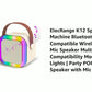 K12 Wireless Audio Microphone Bluetooth Speaker Portable Stereo Speaker Bluetooth Speaker Karaoke Speaker with Mic (random color) - Single Mic