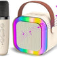 K12 Wireless Audio Microphone Bluetooth Speaker Portable Stereo Speaker Bluetooth Speaker Karaoke Speaker with Mic (random color) - Single Mic