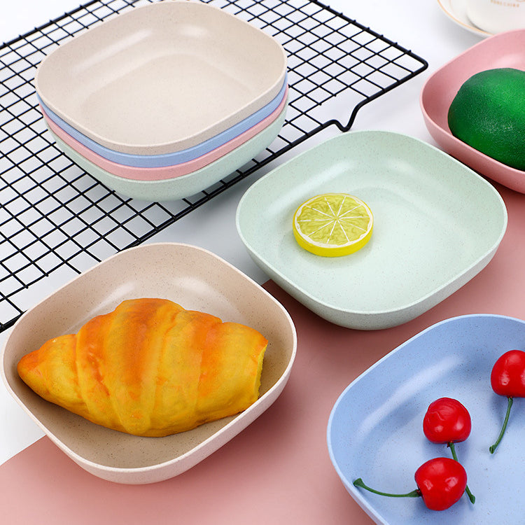 Plate Set Pack of 10 – Plastic Split Bone Dish Plates with Holder
