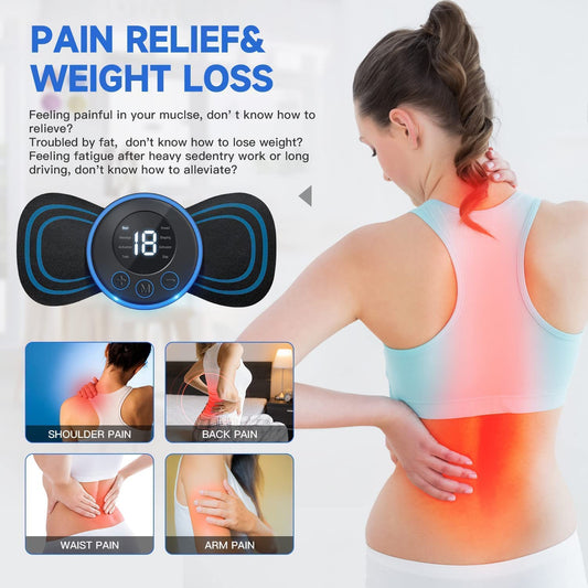 Portable EMS Butterfly Massager for Blood Circulation & Pain Relief